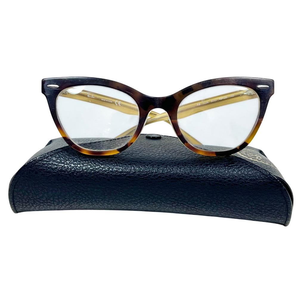 Ray Ban Cat Eye Eyeglasses RB 5226 5033 Black Yellow 49-20-140 Frames Only